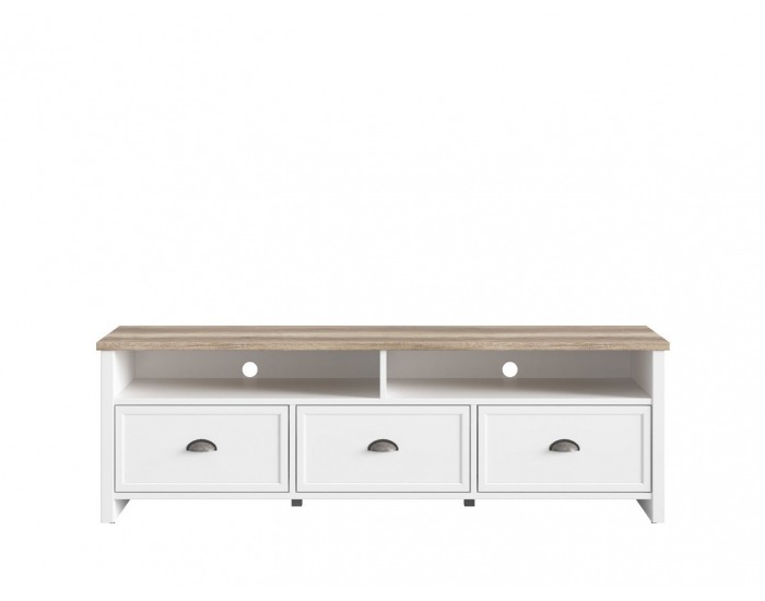 TV stolík Cannet RTV3S - biela / dub canyon monument / biela matná