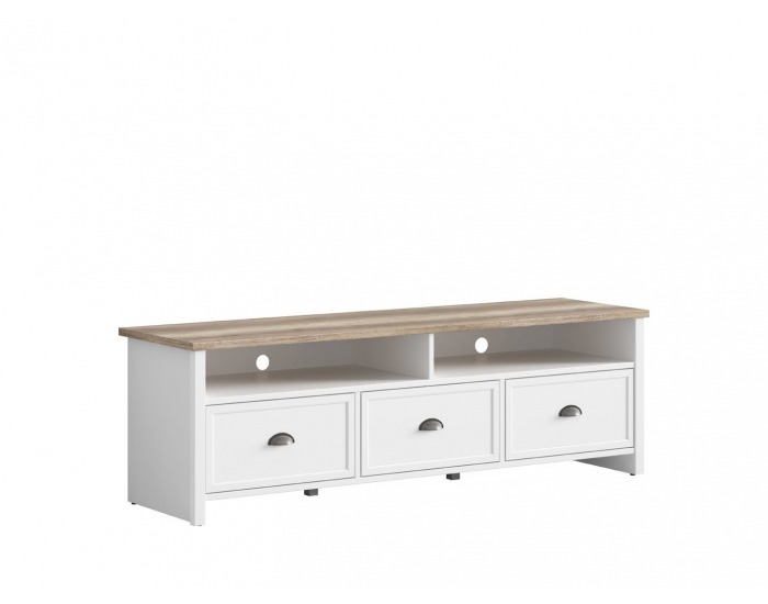 TV stolík Cannet RTV3S - biela / dub canyon monument / biela matná
