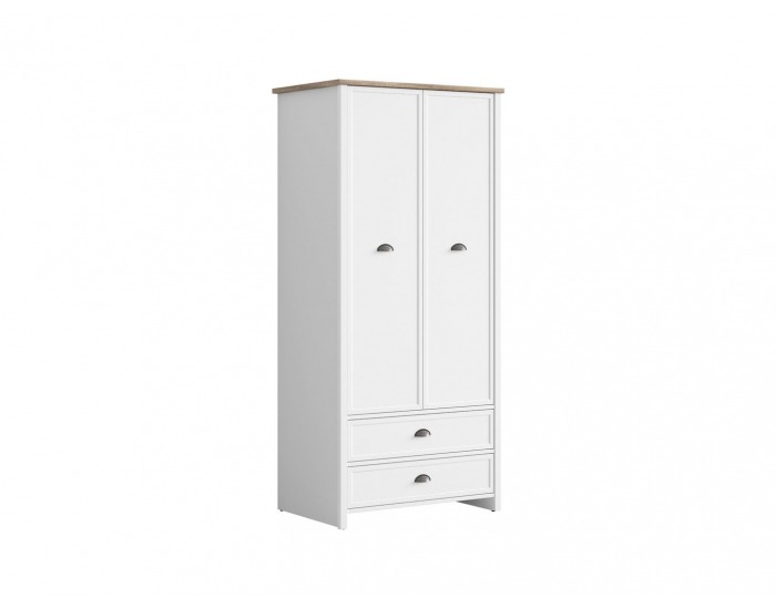 Šatníková skriňa Cannet SZF2D2S - biela / dub canyon monument / biela matná