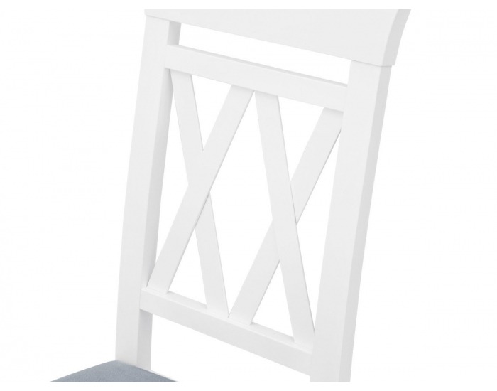 Jedálenská stolička Cannet-T - biela / sivá