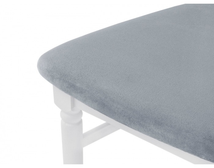 Jedálenská stolička Cannet-T - biela / sivá