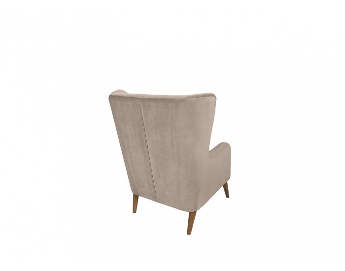 Kreslo (ušiak) Casey - béžová / drevo (TX061)