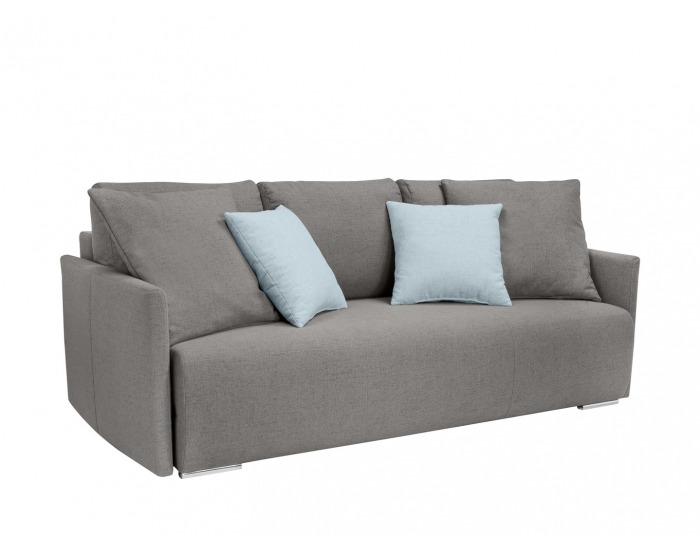 Pohovka s rozkladom a úložným priestorom Clarc II Lux - sivá / svetlomodrá