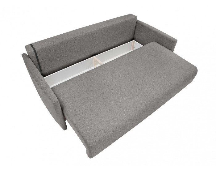 Pohovka s rozkladom a úložným priestorom Clarc II Lux - sivá / svetlomodrá