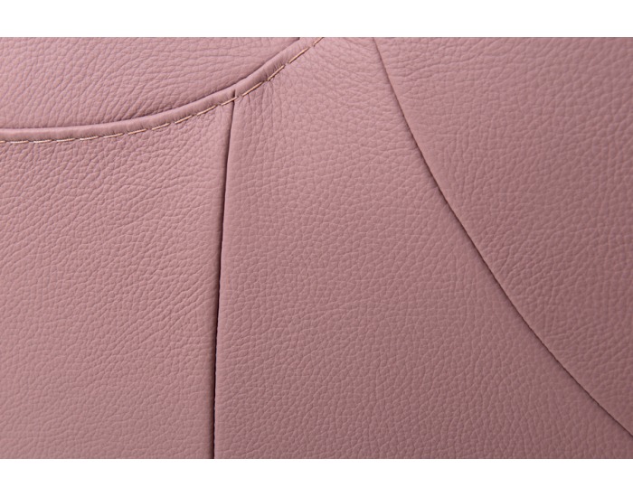 Kožená rohová sedačka s rozkladom Clivia P - ružová