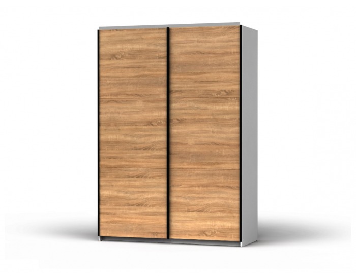 Šatníková skriňa s posuvnými dverami Colin 153 - biela / dub sonoma