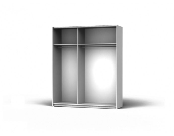 Šatníková skriňa s posuvnými dverami Colin 183 - biela / lak biely lesk