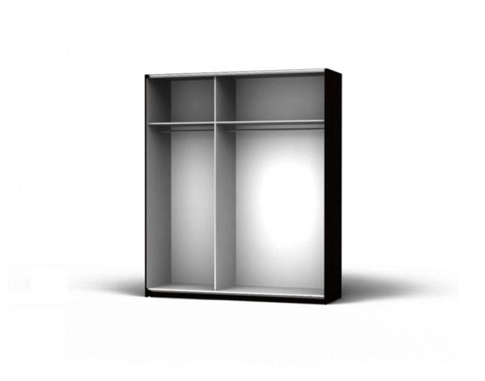 Šatníková skriňa s posuvnými dverami a zrkadlom Colin 183 - wenge