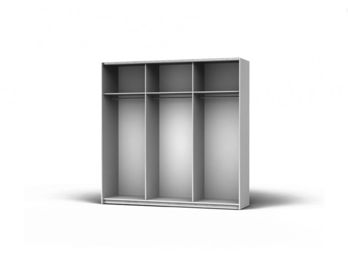 Šatníková skriňa s posuvnými dverami Colin 220 - biela / lak biely lesk