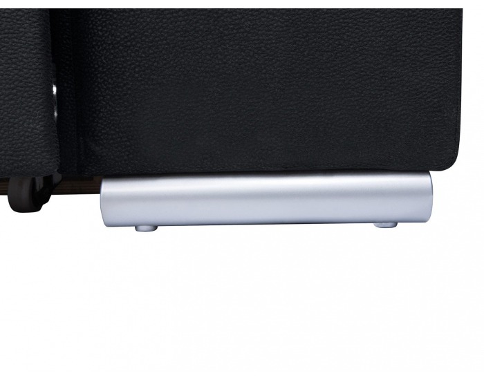 Rohová sedačka s rozkladom a úložným priestorom Darby L - čierna