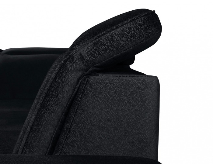 Rohová sedačka s rozkladom a úložným priestorom Darby L - čierna