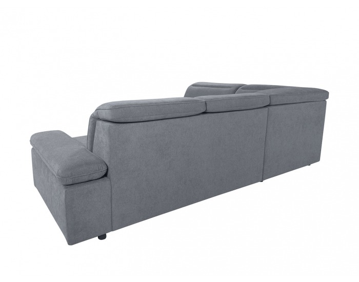 Rohová sedačka s rozkladom a úložným priestorom Darby L - sivá