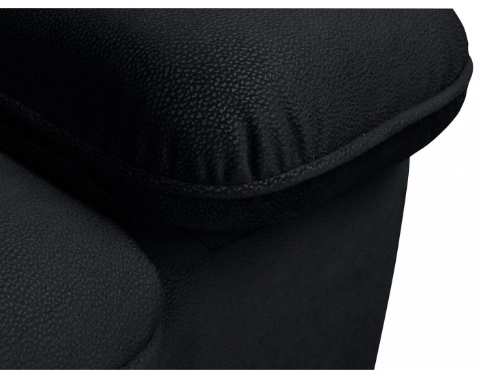 Rohová sedačka s rozkladom a úložným priestorom Darby P - čierna