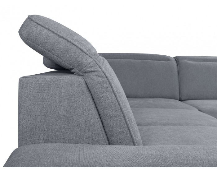 Rohová sedačka s rozkladom a úložným priestorom Darby P - sivá