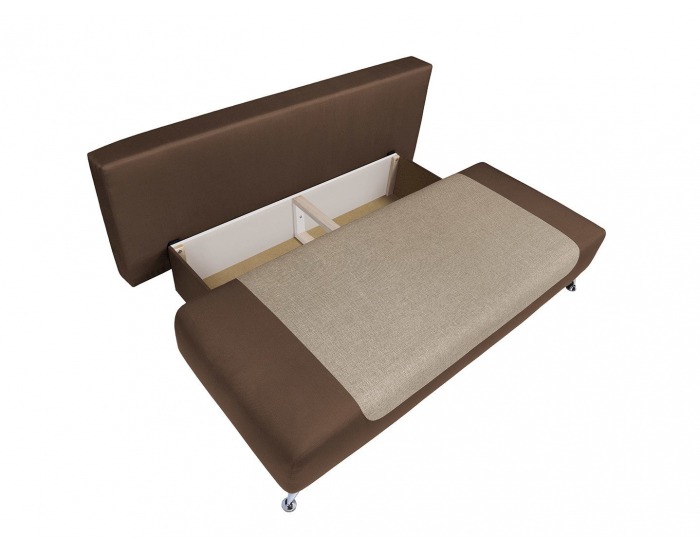 Pohovka s rozkladom a úložným priestorom Daria III Lux - svetlohnedá / hnedá