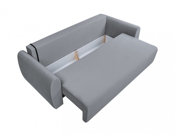 Pohovka s rozkladom a úložným priestorom Divala Lux - svetlosivá / vzor