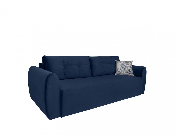 Pohovka s rozkladom a úložným priestorom Divala Lux - tmavomodrá / vzor