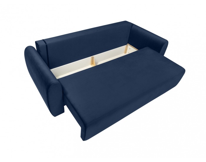 Pohovka s rozkladom a úložným priestorom Divala Lux - tmavomodrá / vzor