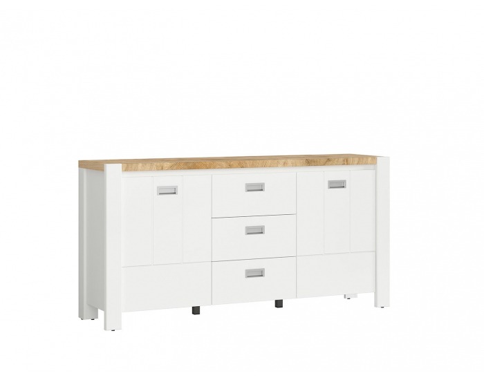 Komoda Dreviso KOM2D3S/160 - biela / dub westminster
