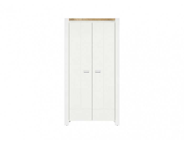 Šatníková skriňa Dreviso SZF2D/100 - biela / dub westminster