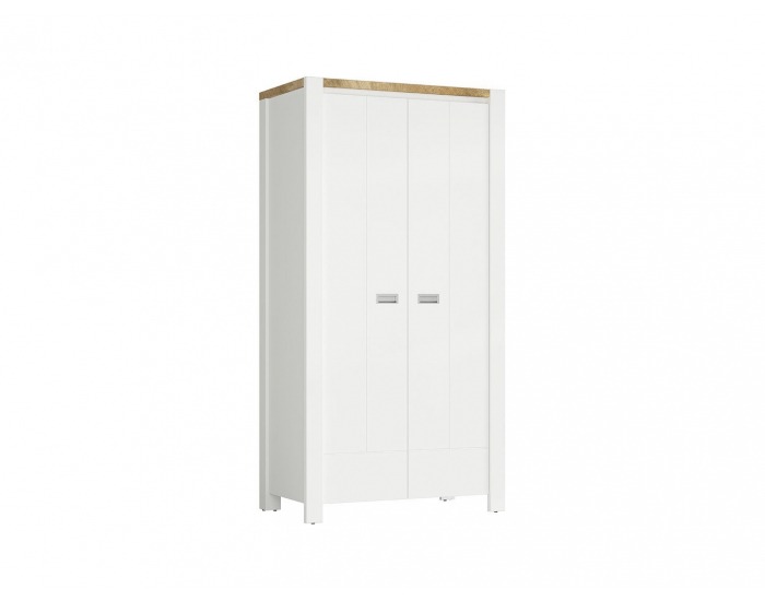 Šatníková skriňa Dreviso SZF2D/100 - biela / dub westminster