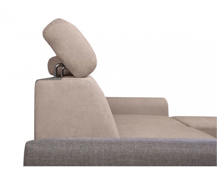 Rohová sedačka s rozkladom a úložným priestorom Elena II L/P - béžová / hnedá / mocca