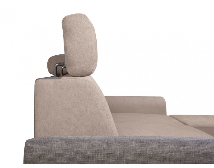 Rohová sedačka s rozkladom a úložným priestorom Elena II L/P - béžová / hnedá / mocca