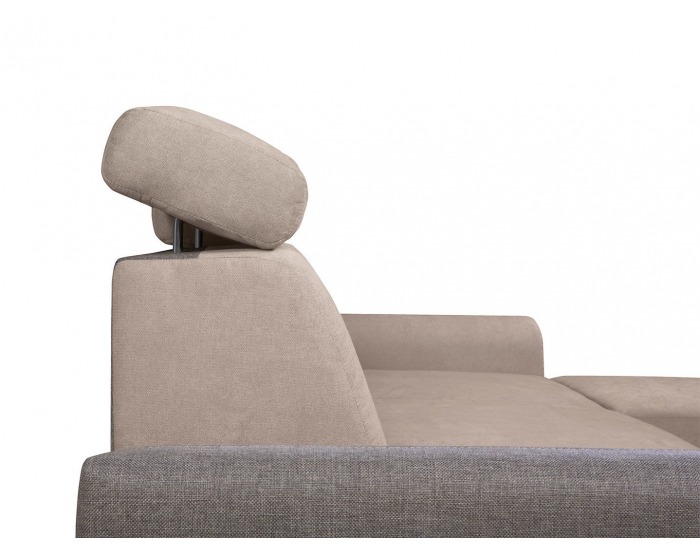 Rohová sedačka s rozkladom a úložným priestorom Elena II L/P - béžová / hnedá / mocca