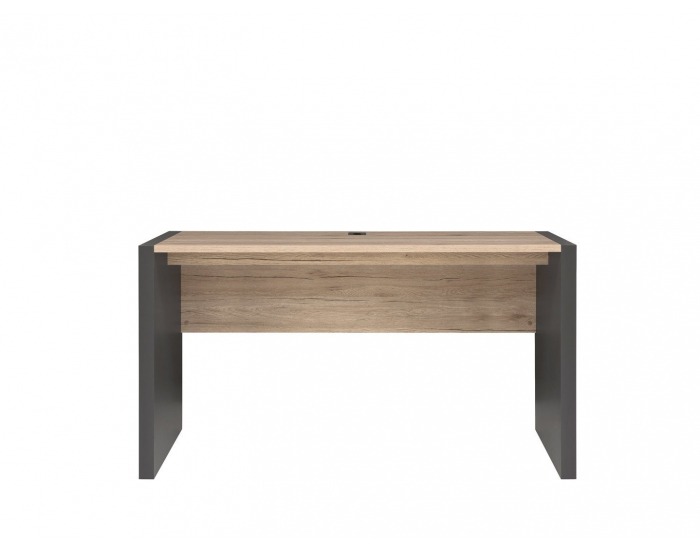 Písací stôl Executive BIU/160 - sivý wolfram / dub san remo svetlý