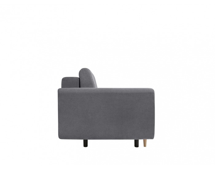 Rohová sedačka s rozkladom Feliz Lux L/P - sivá / drevo (TX002)