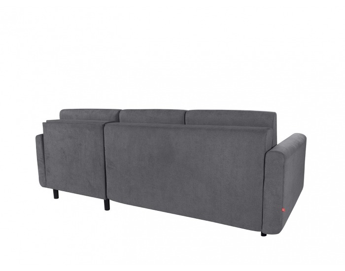 Rohová sedačka s rozkladom Feliz Lux L/P - sivá / drevo (TX002)