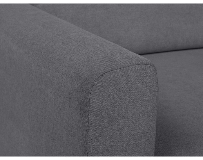 Rohová sedačka s rozkladom Feliz Lux L/P - sivá / drevo (TX002)