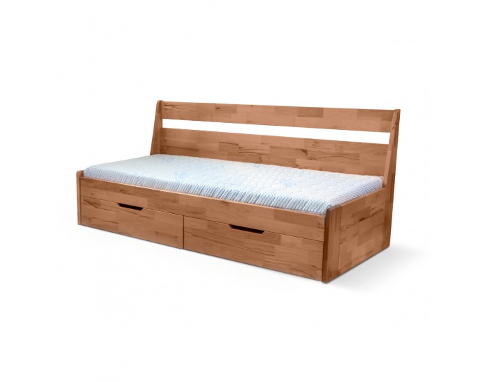 Rozkladacia posteľ s bočnými čelami Fenix Vario 90/180 - prírodná lakovaná