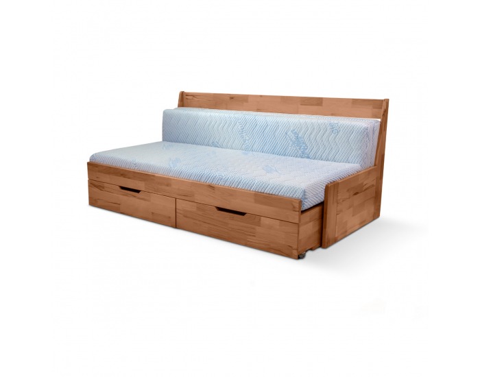 Rozkladacia posteľ s bočnými čelami Fenix Vario 90/180 - prírodná lakovaná