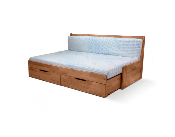 Rozkladacia posteľ s bočnými čelami Fenix Vario 90/180 - prírodná lakovaná