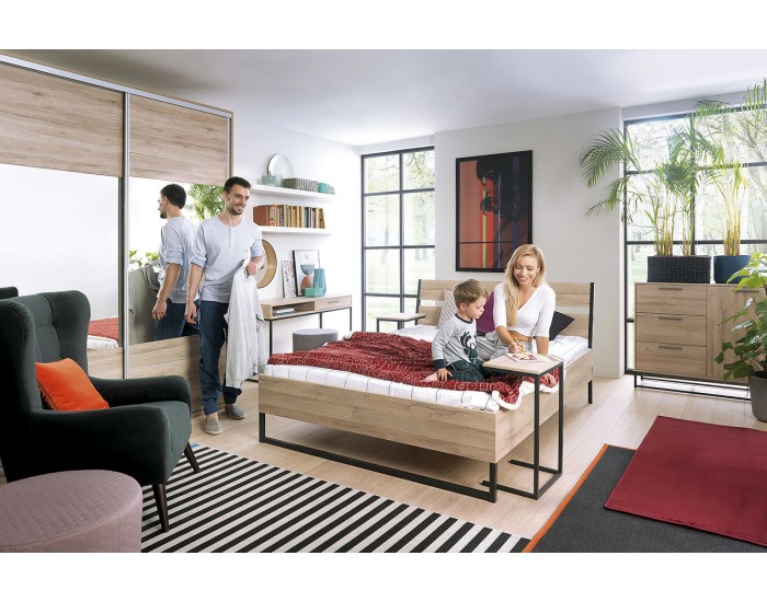 Komoda Gamla KOM2D2S - dub grandson / čierna