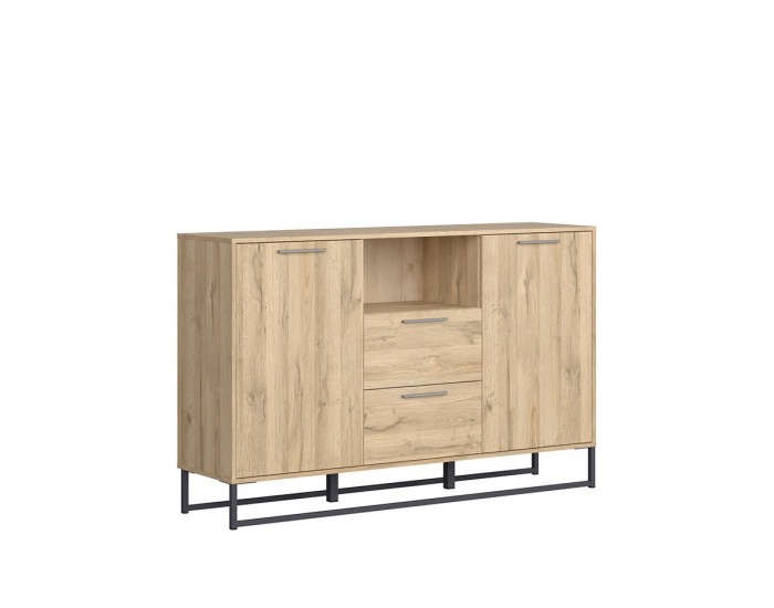 Komoda Gamla KOM2D2S - dub grandson / čierna