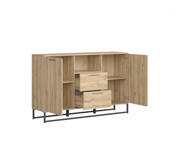 Komoda Gamla KOM2D2S - dub grandson / čierna