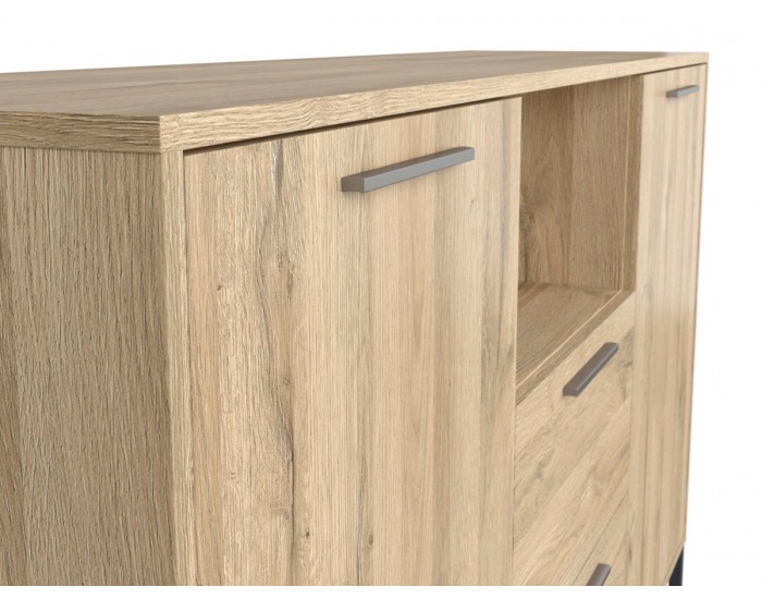 Komoda Gamla KOM2D2S - dub grandson / čierna