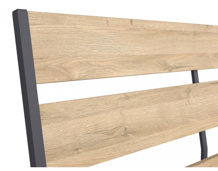 Posteľový rám Gamla LOZ/160_B - dub grandson / čierna