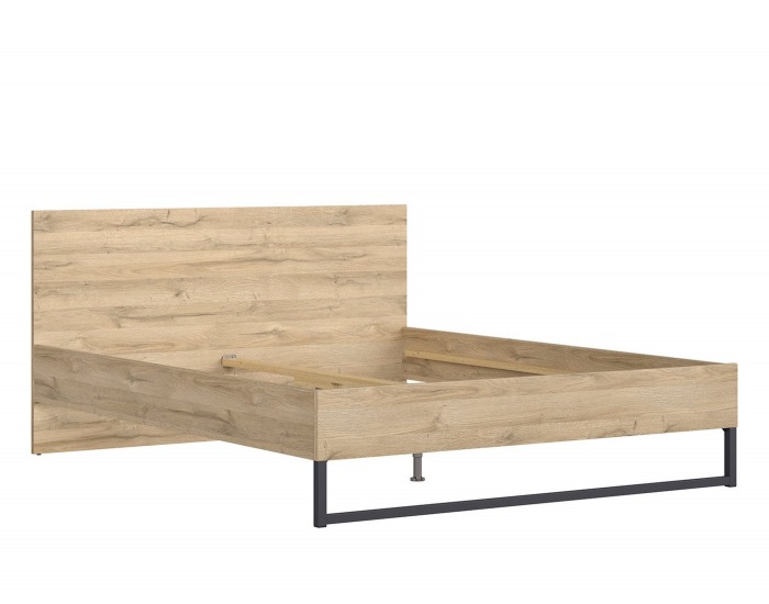 Posteľový rám Gamla LOZ/160 - dub grandson / čierna