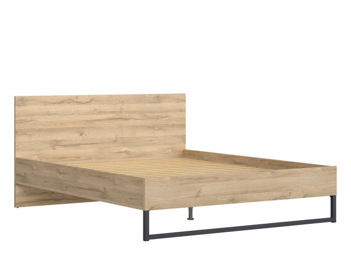 Posteľový rám Gamla LOZ/160 - dub grandson / čierna