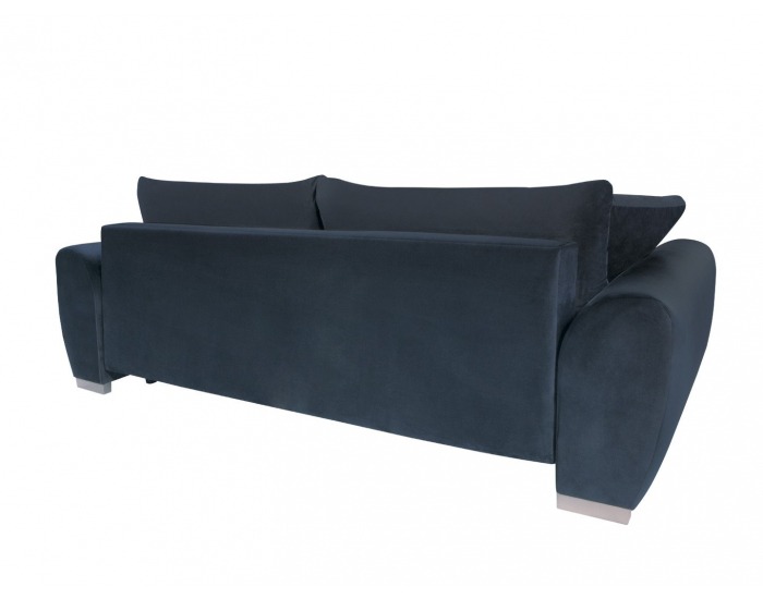 Pohovka s rozkladom a úložným priestorom Gaspar IV Mega Lux - modrá / vzor / žltá