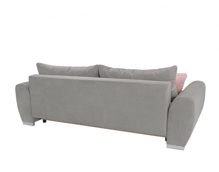 Pohovka s rozkladom a úložným priestorom Gaspar IV Mega Lux - sivá / ružová / svetlosivá