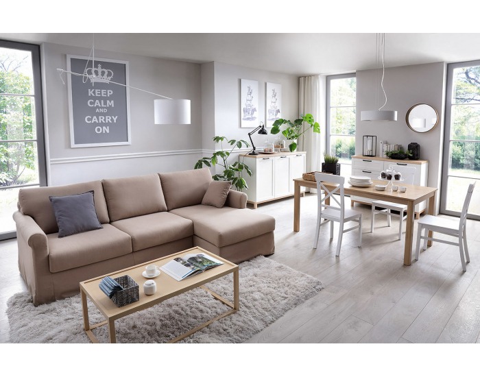 Komoda Haga KOM1D4S - biela canadian / dub poľský