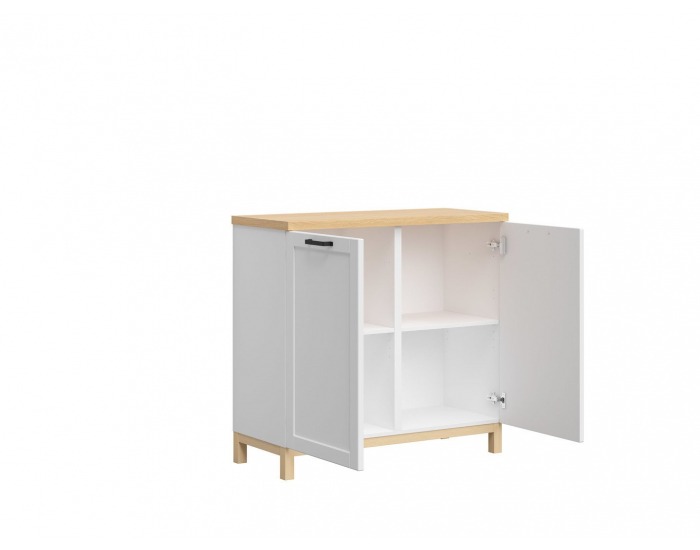 Komoda Haga KOM2D - biela canadian / dub poľský