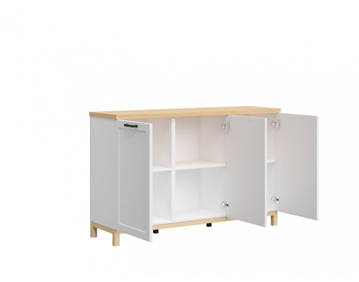 Komoda Haga KOM3D - biela canadian / dub poľský