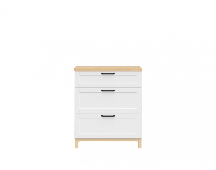 Komoda Haga KOM3S - biela canadian / dub poľský