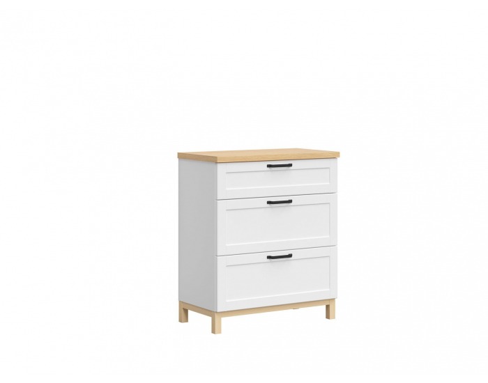 Komoda Haga KOM3S - biela canadian / dub poľský