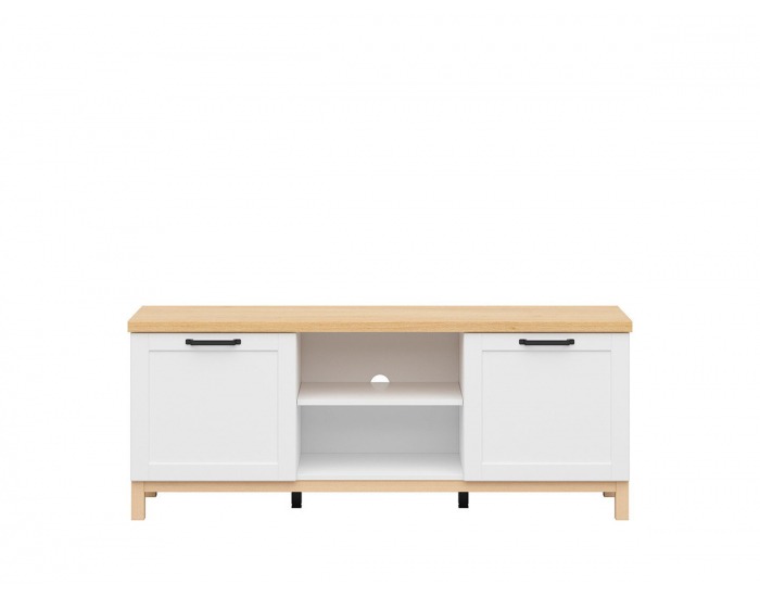 TV stolík Haga RTV2D - biela canadian / dub poľský